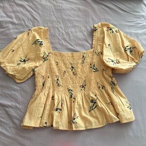 A.N.A Floral Frill Top